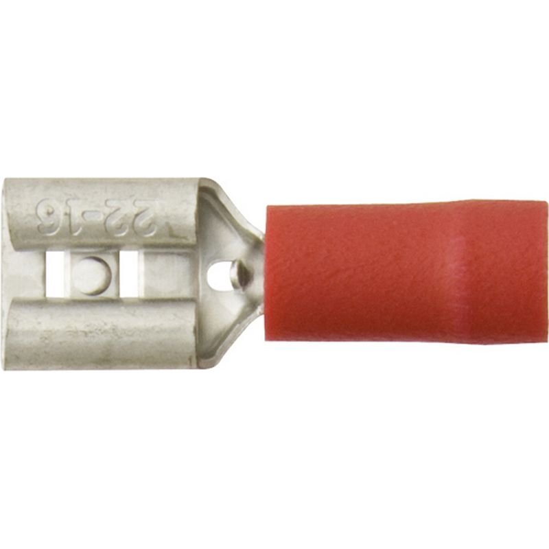 Pack of 100 Terminals Red Push-On Female 6.3mm ET6