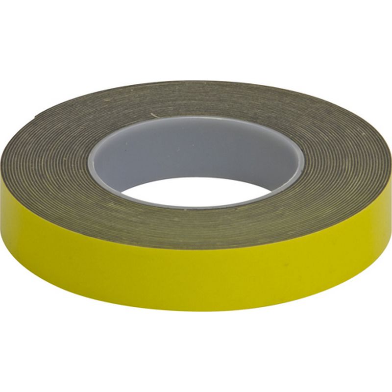 Double Sided Adhesive Foam Tape   Yellow Backing GLU21