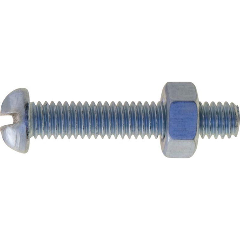 Machine Screws with Nuts, Round Head, Slotted  BA HBA5