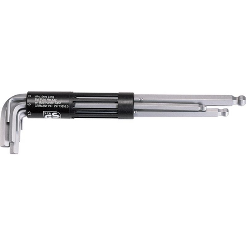 KS TOOLS 3 in 1 Hex Key Wrench Set, Extra Long Ball Ended K151.2180