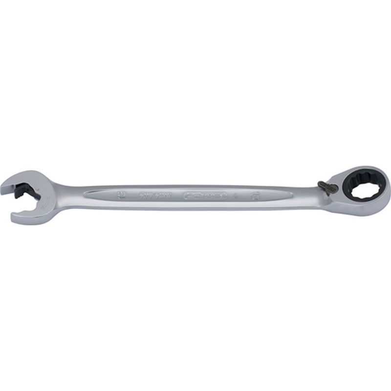 KS TOOLS 'DUO GEARplus<sup>&reg;</sup>' Reversible Ratchet Ring/Open End Combi Spanners with Open Jaw Ratchet Function K503.5915