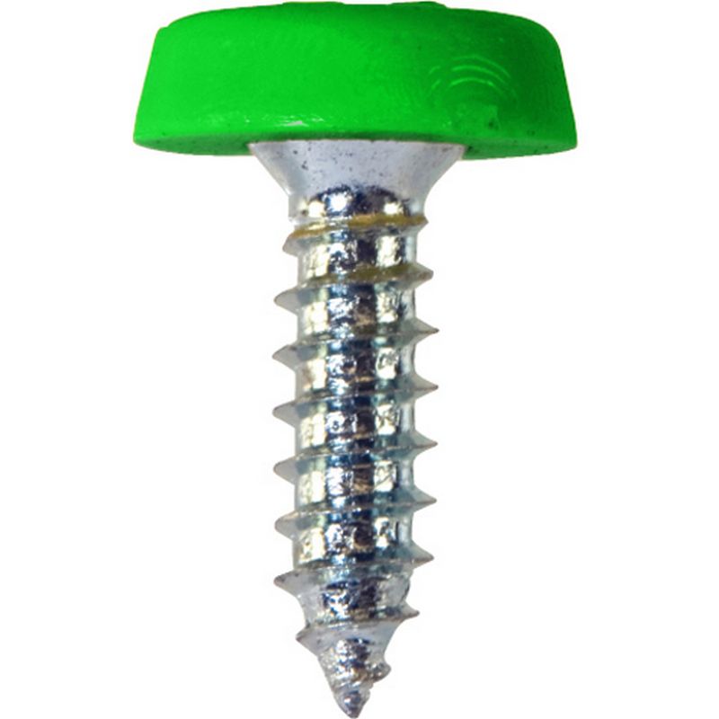 Number Plate Fasteners   Self Tappers with Plastic Head   Short NP39