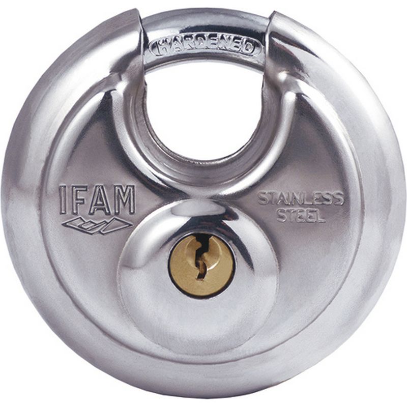 IFAM Circular Discus Padlock   Stainless Steel PAD195