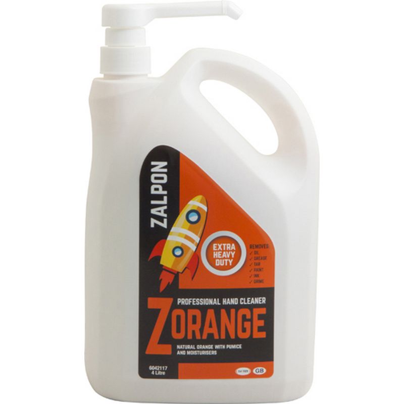 ZALPON 'Zorange' Orange Pumice Gel Hand Cleaner   Extra Heavy Duty RZ2004