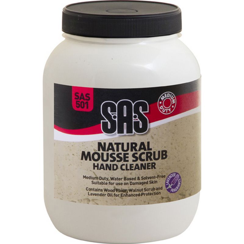 S?A?S Natural Mousse Scrub Hand Cleaner   Medium Duty SAS501