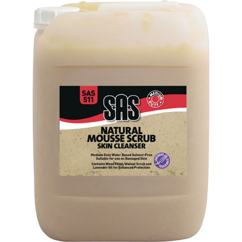 S?A?S Natural Mousse Scrub Hand Cleaner   Medium Duty SAS511