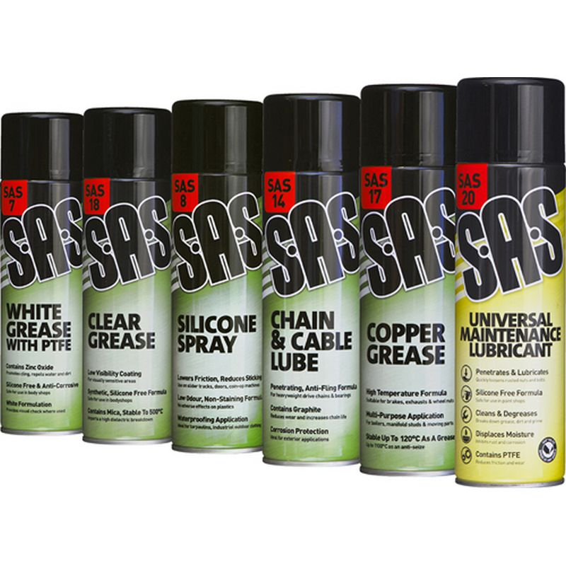 S?A?S Assorted Pack   Lubricant Aerosols 500ml SASL