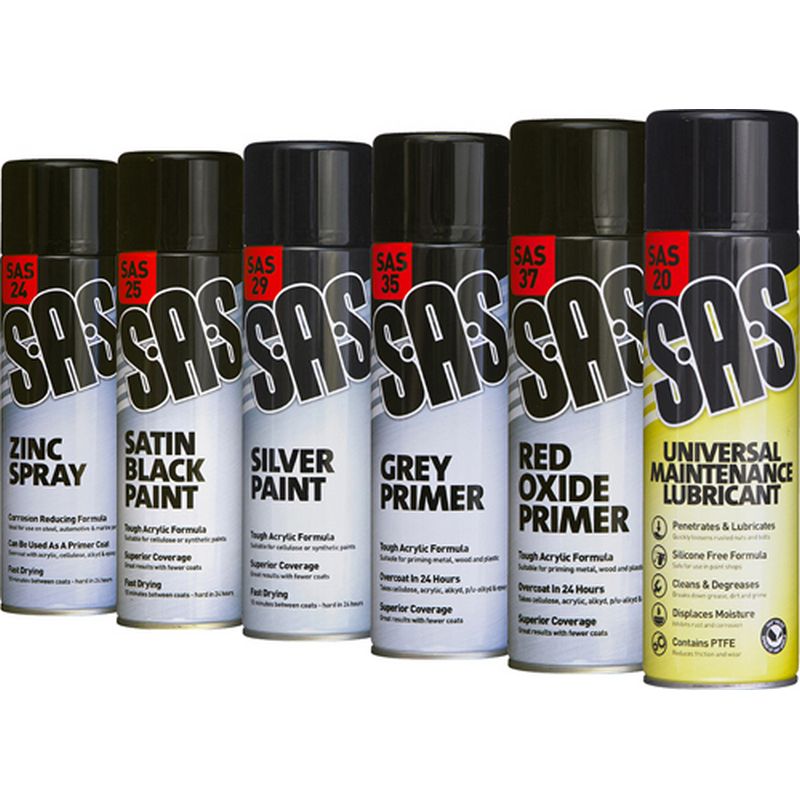 S?A?S Assorted Pack   Paint Aerosols 500ml SASP