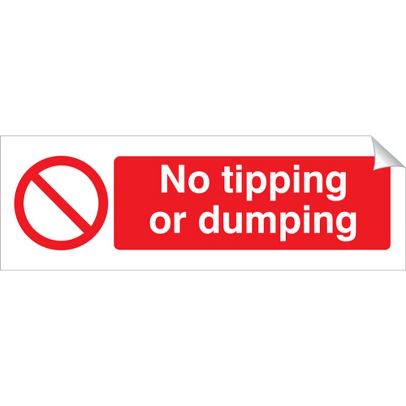 No Tipping or Dumping   360 x 120 mm SSA107