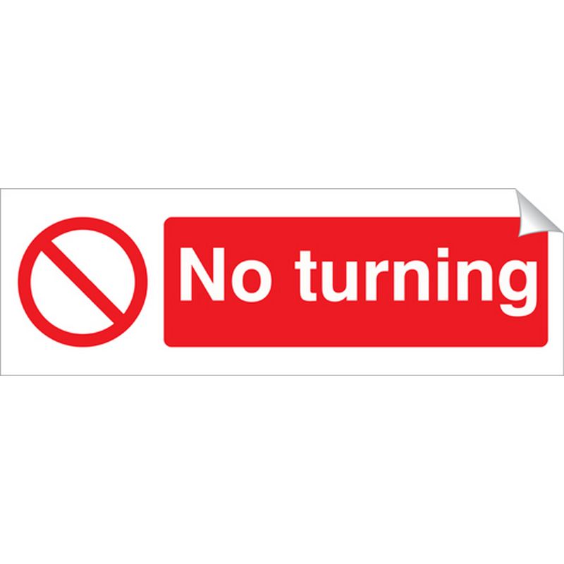 No Turning   360 x 120 mm SSA113