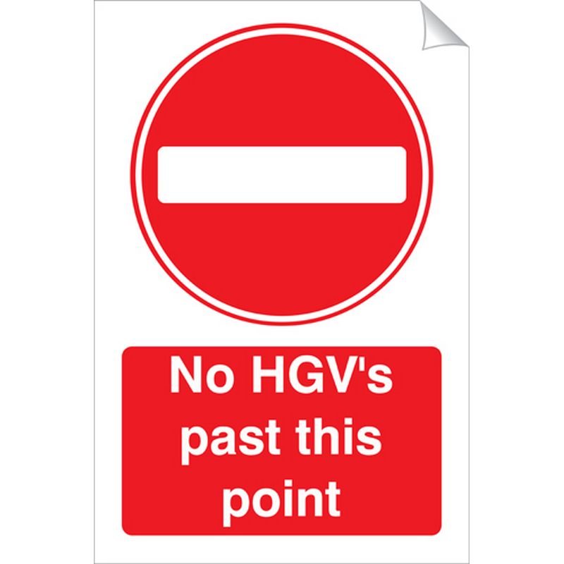 No HGV's Past This Point   240 x 360 mm SSA129