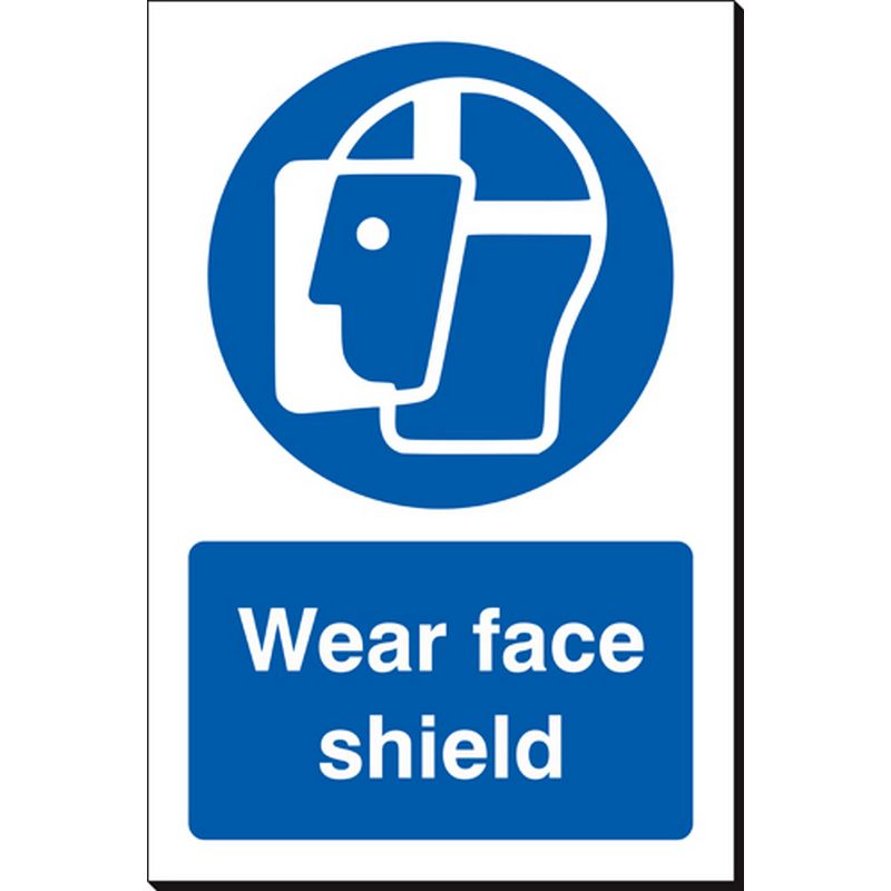 Wear Face Shield   240 x 360 mm SSB419