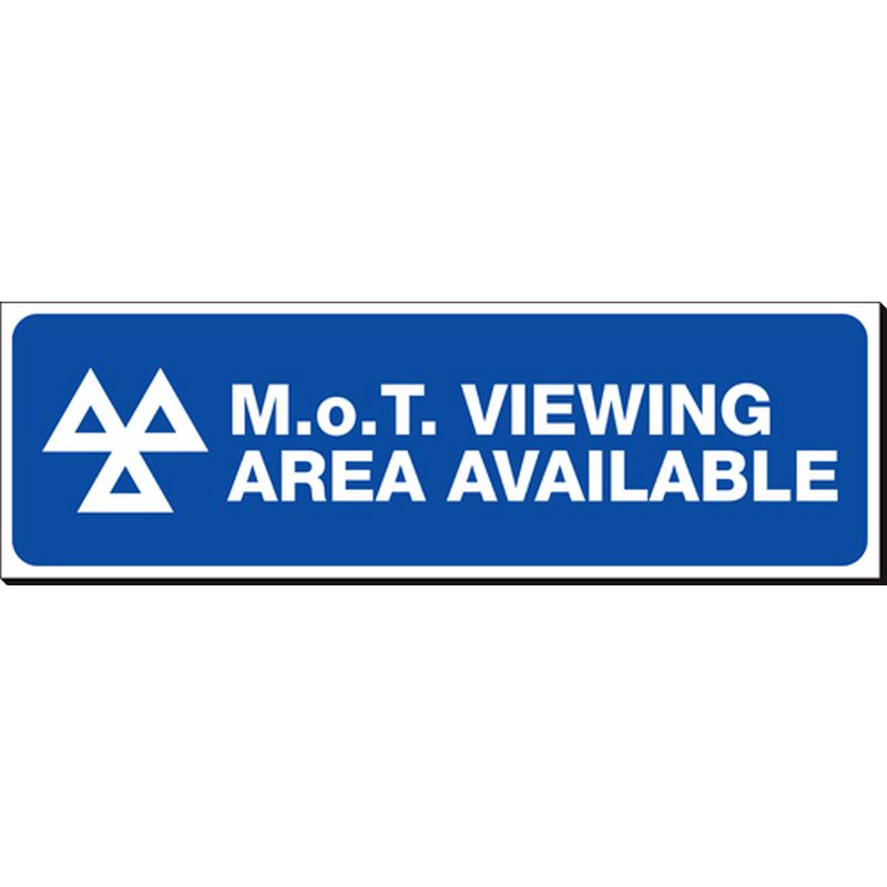 MOT Viewing Area Available   480 x 150 mm SSB506