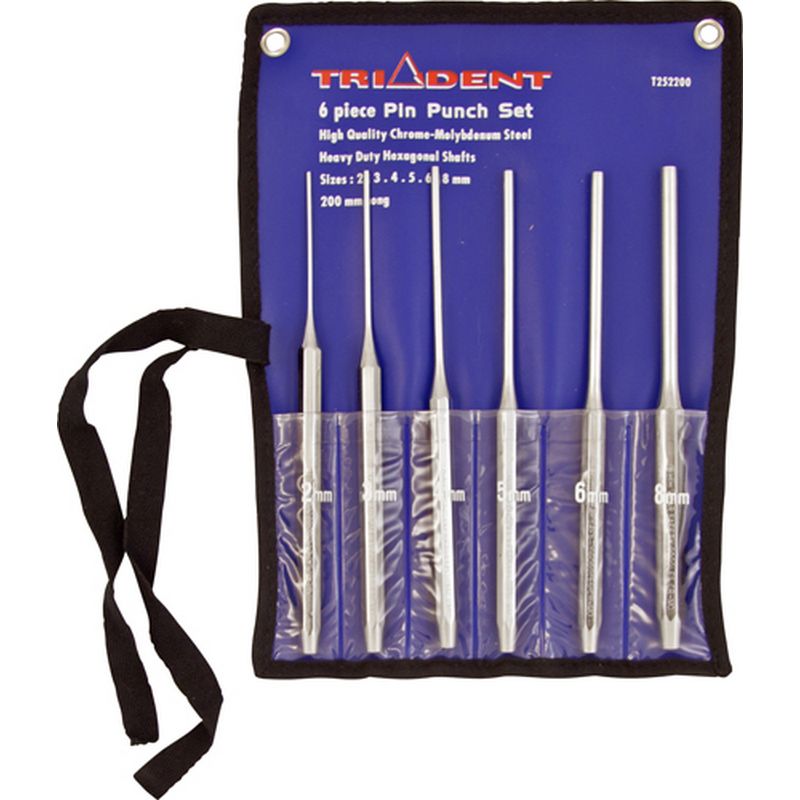 TRIDENT Long Pin Punch Set Metric TL4104