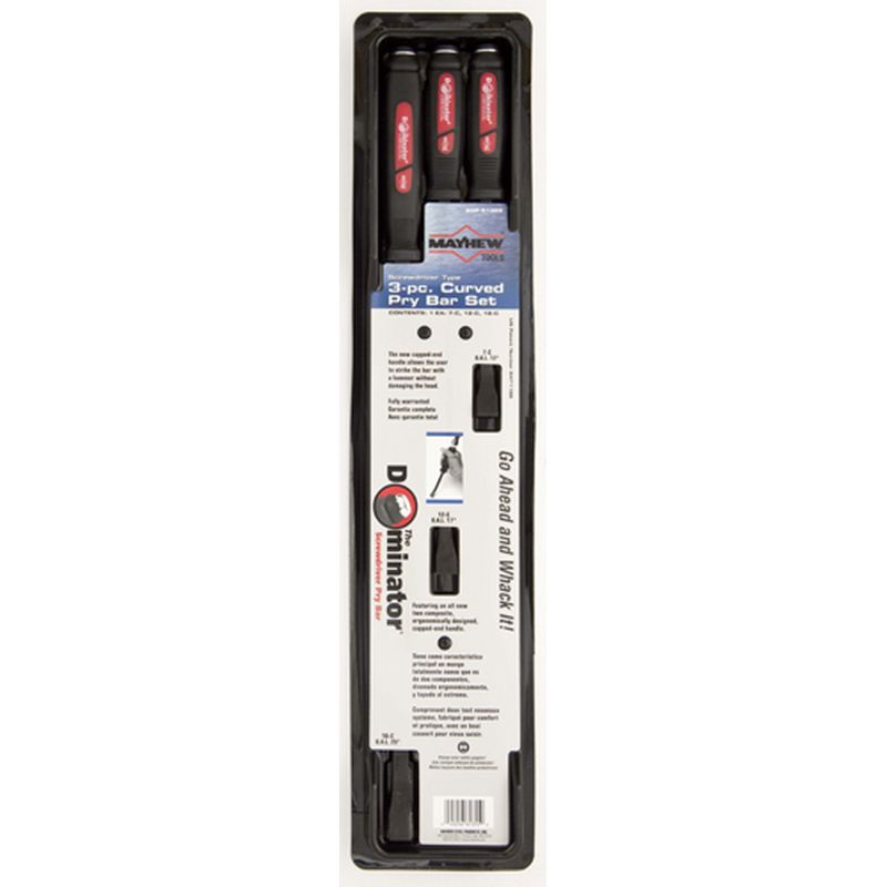 MAYHEW 'The Dominator' Screwdriver Pry Bars   Curved Blades TN61355