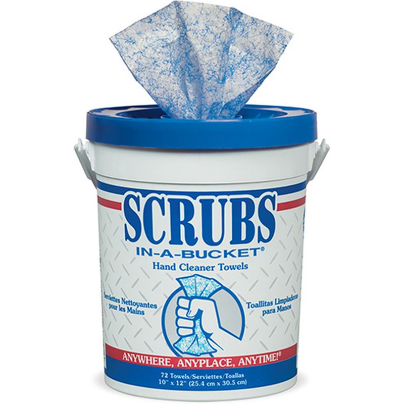 SCRUBS IN A BUCKET Alcohol Free Hand Cleaner Towels VC534