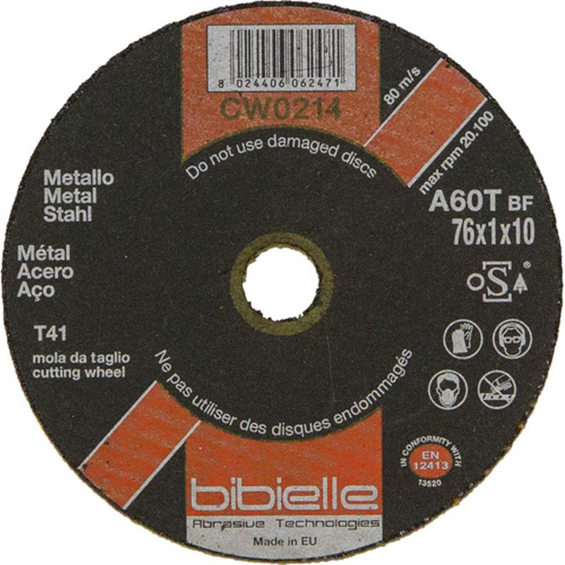 BIBIELLE 1.0 mm Thin Cut off Flat Metal Cutting Discs WCD50