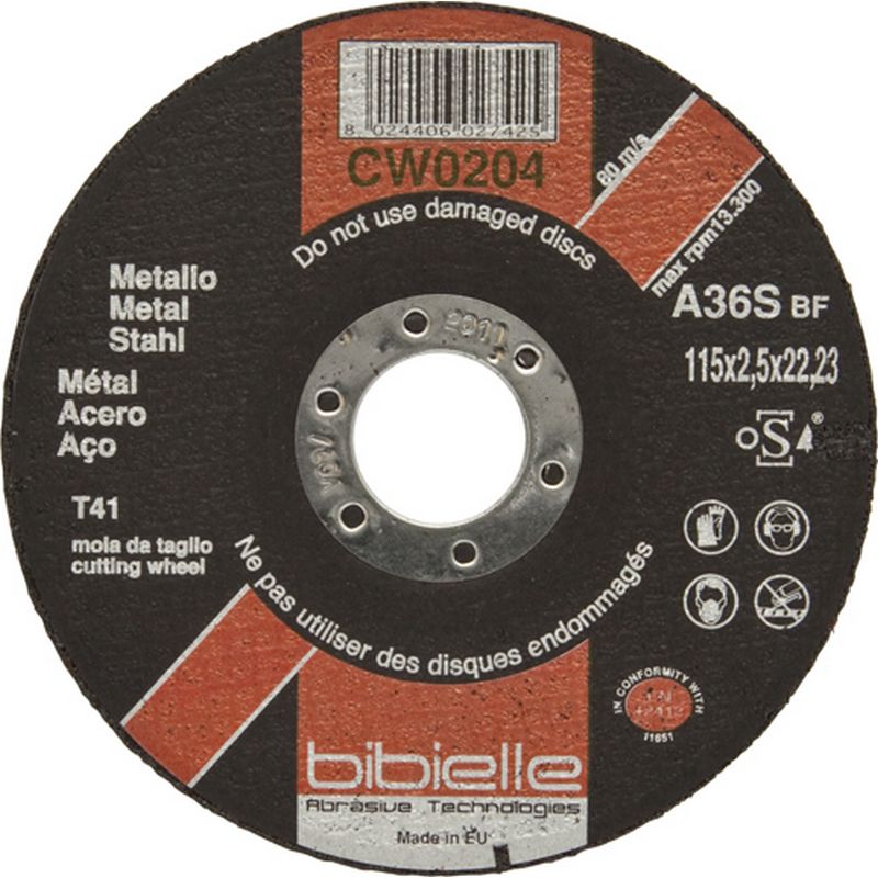 BIBIELLE 2.5 mm Thin Flat Metal Cutting Discs WCD71