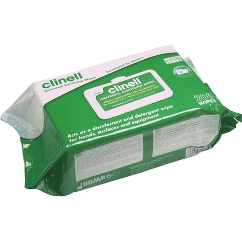 CLINELL Alcohol Free Universal Sanitising Wipes WS120