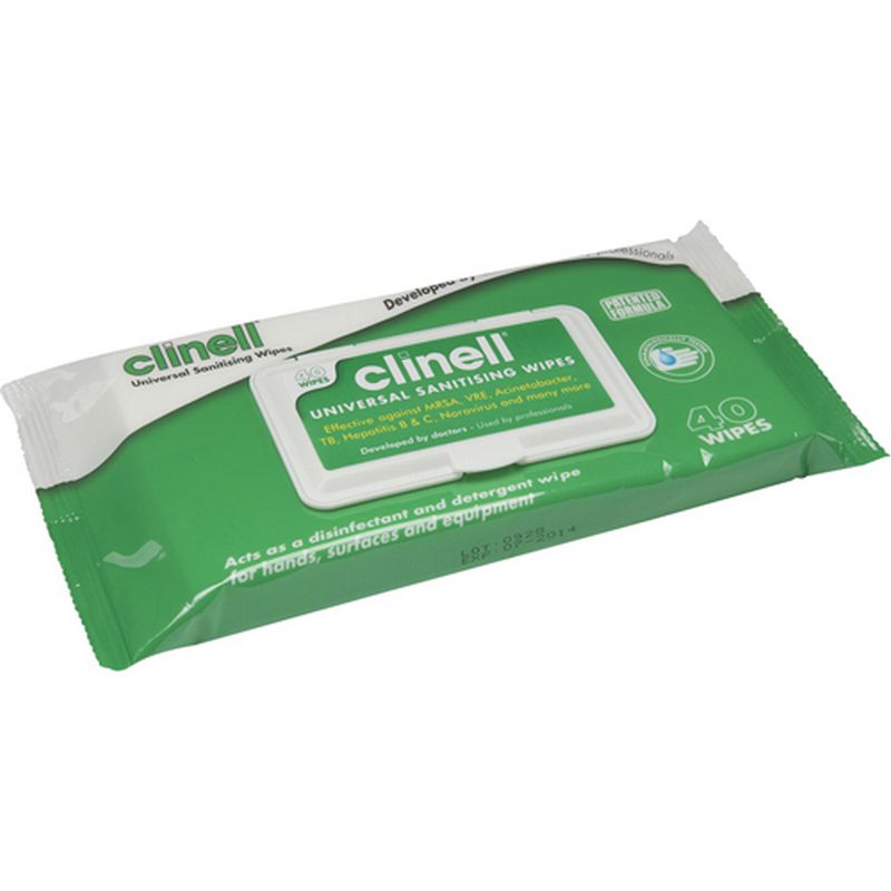 CLINELL Alcohol Free Universal Sanitising Wipes WS140