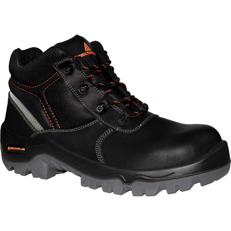 DELTAPLUS Lightweight Composite Water Resistant Leather Hiker Safety Boots   Black WS55010